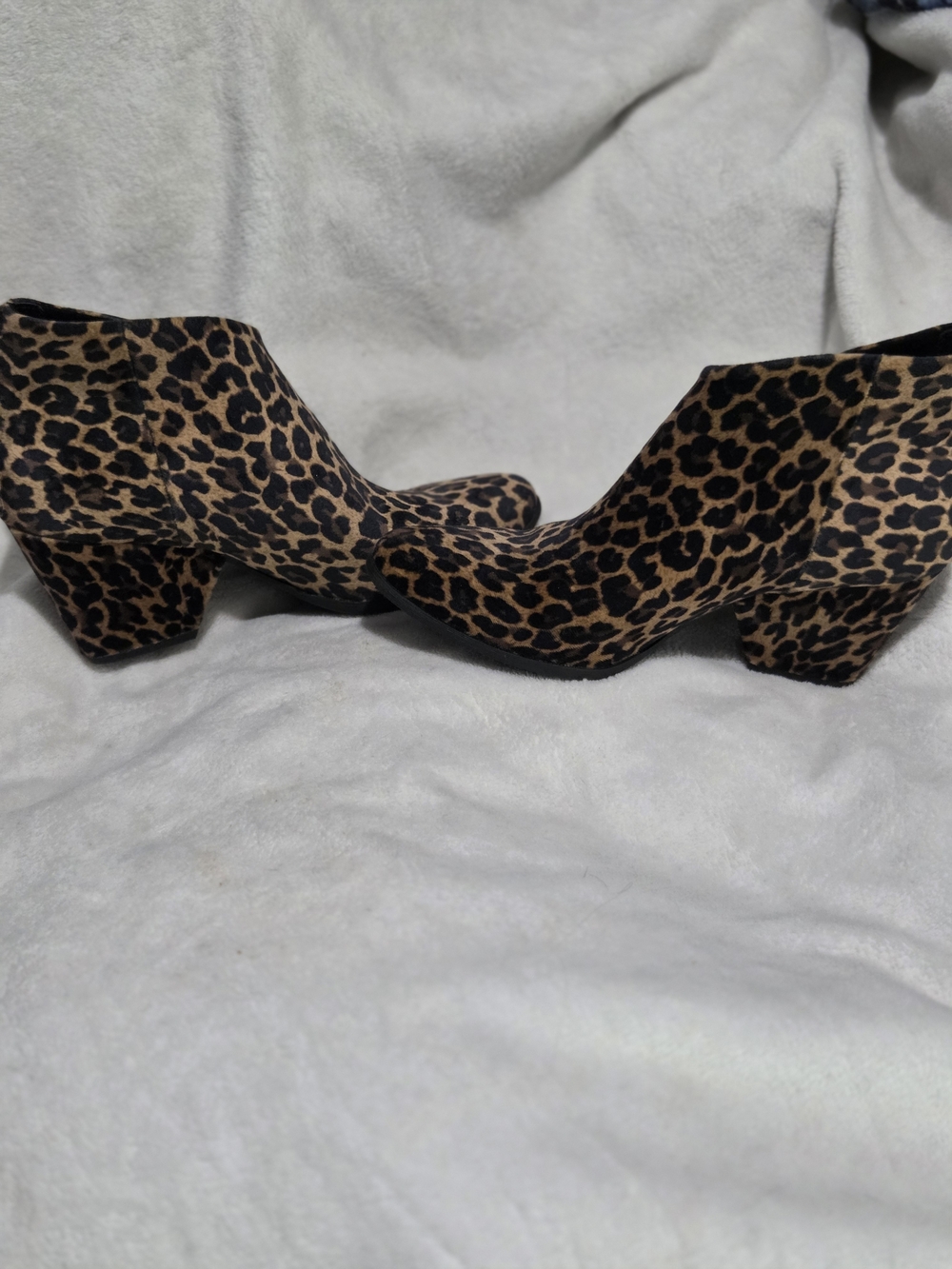 boc Leopard-Print Ankle Booties in Brown and Black